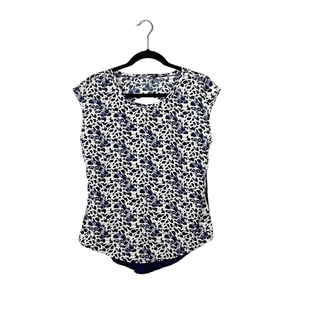 Pixley Stitch Fix Lightweight Cutout Back Short Sleeve Business Casual Blouse S